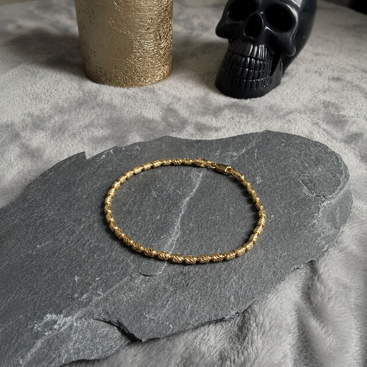 PULSERA BARRIL ITALY BASE PLATA 3MM 19.5 CM