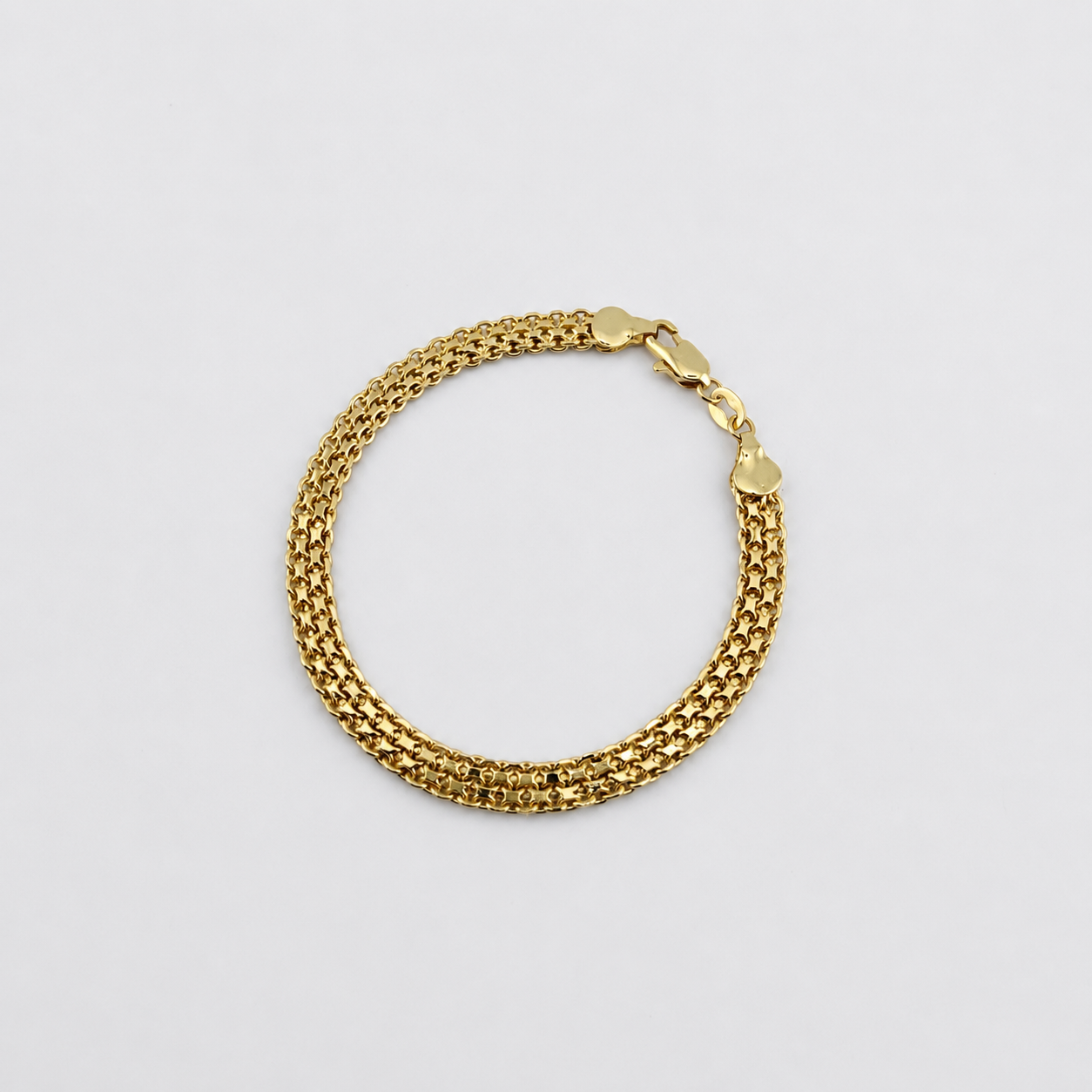 PULSERA TEJIDO CHINO DOBLE CARRIL 19.5 CM