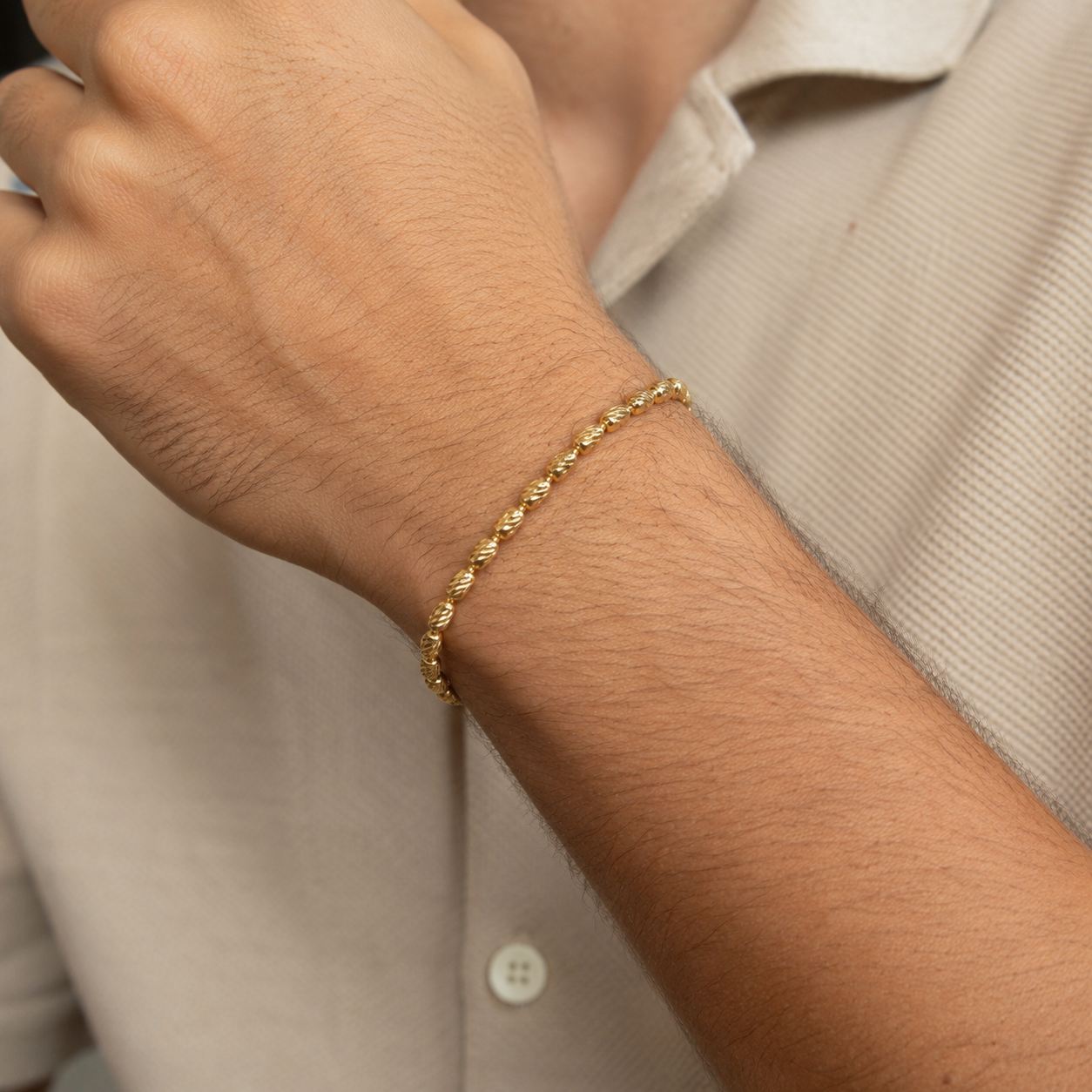 PULSERA BARRIL ITALY BASE PLATA 3MM 19.5 CM