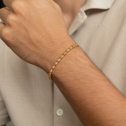 PULSERA BARRIL ITALY BASE PLATA 3MM 19.5 CM