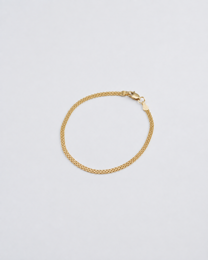 PULSERA TEJIDO CHINO BASE PLATA 3MM 16 CM