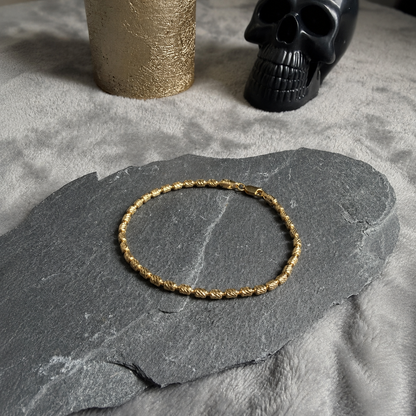 PULSERA BARRIL ITALY BASE PLATA 3MM 19.5 CM