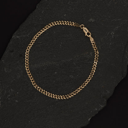 PULSERA CUBAN BASE PLATA 3.1 MM 19 CM