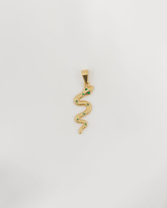 DIJE SERPIENTE VERDE 3.1 CM